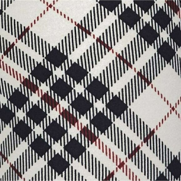 White/Black Angeled Plaid Leggings - Picture 10 of 15